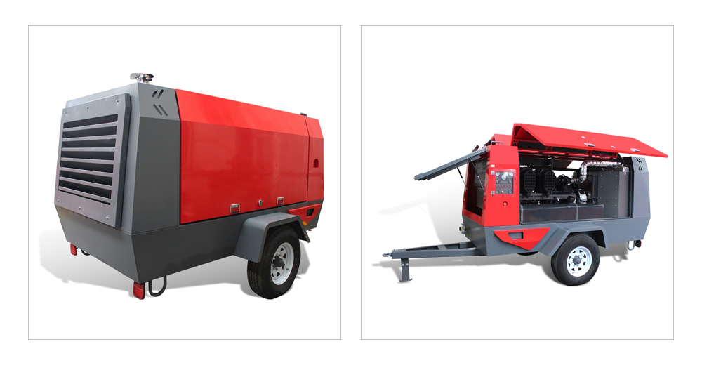 Diesel Engine Portable Screw Air Compressor-2 Elang diesel screw air compressor