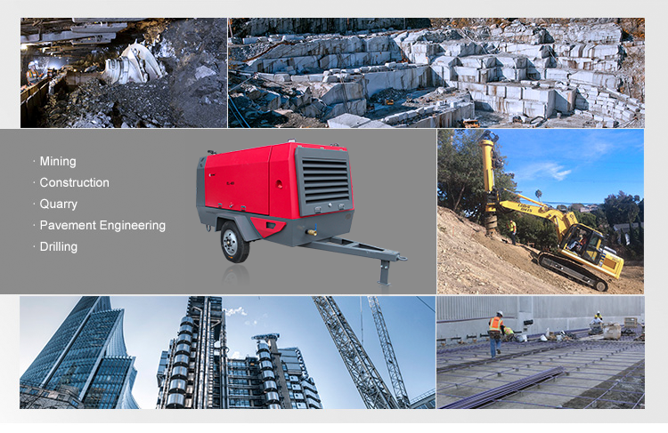 Diesel Engine Portable Screw Air Compressor-3 application of diesel air compressor