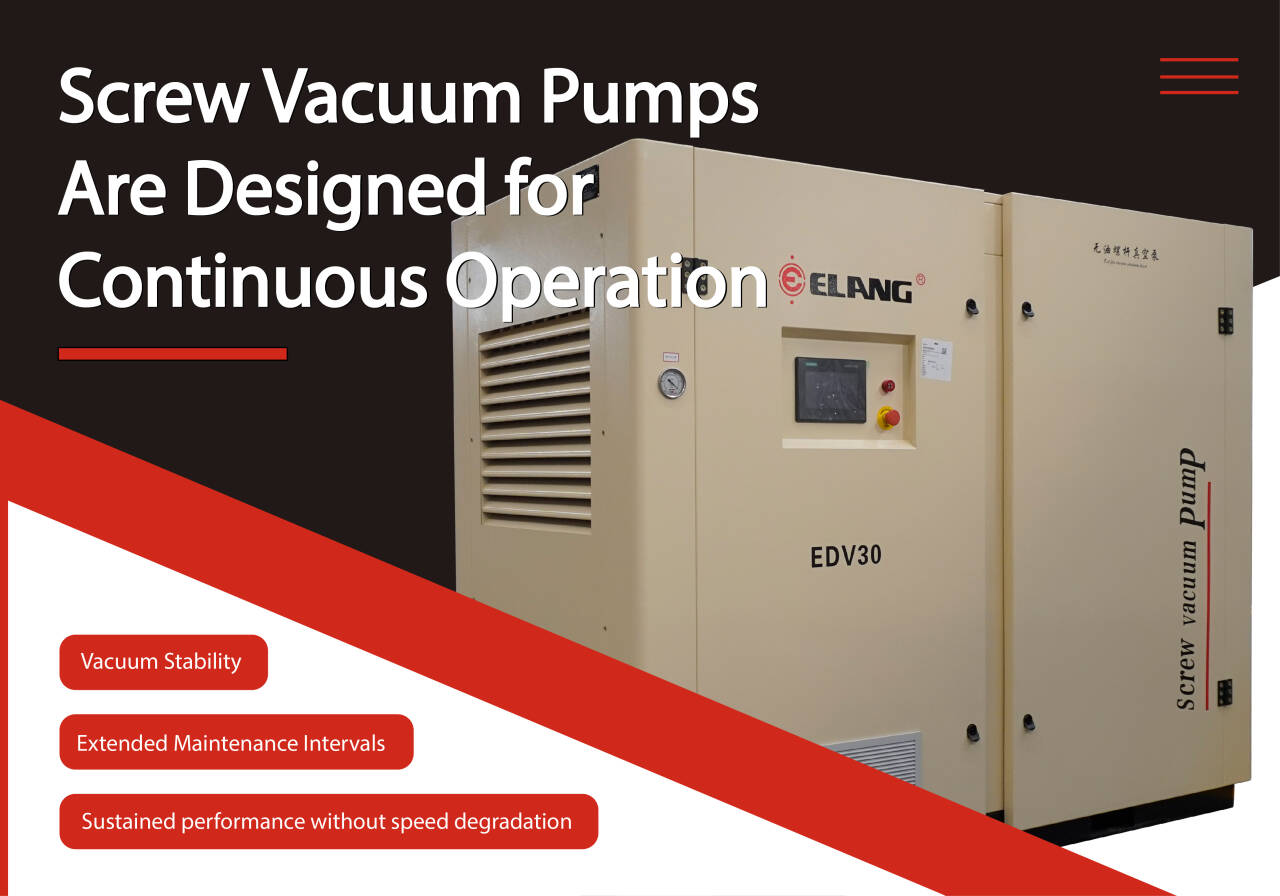 Screw Vacuum Pumps Are Designed for Continuous Operation